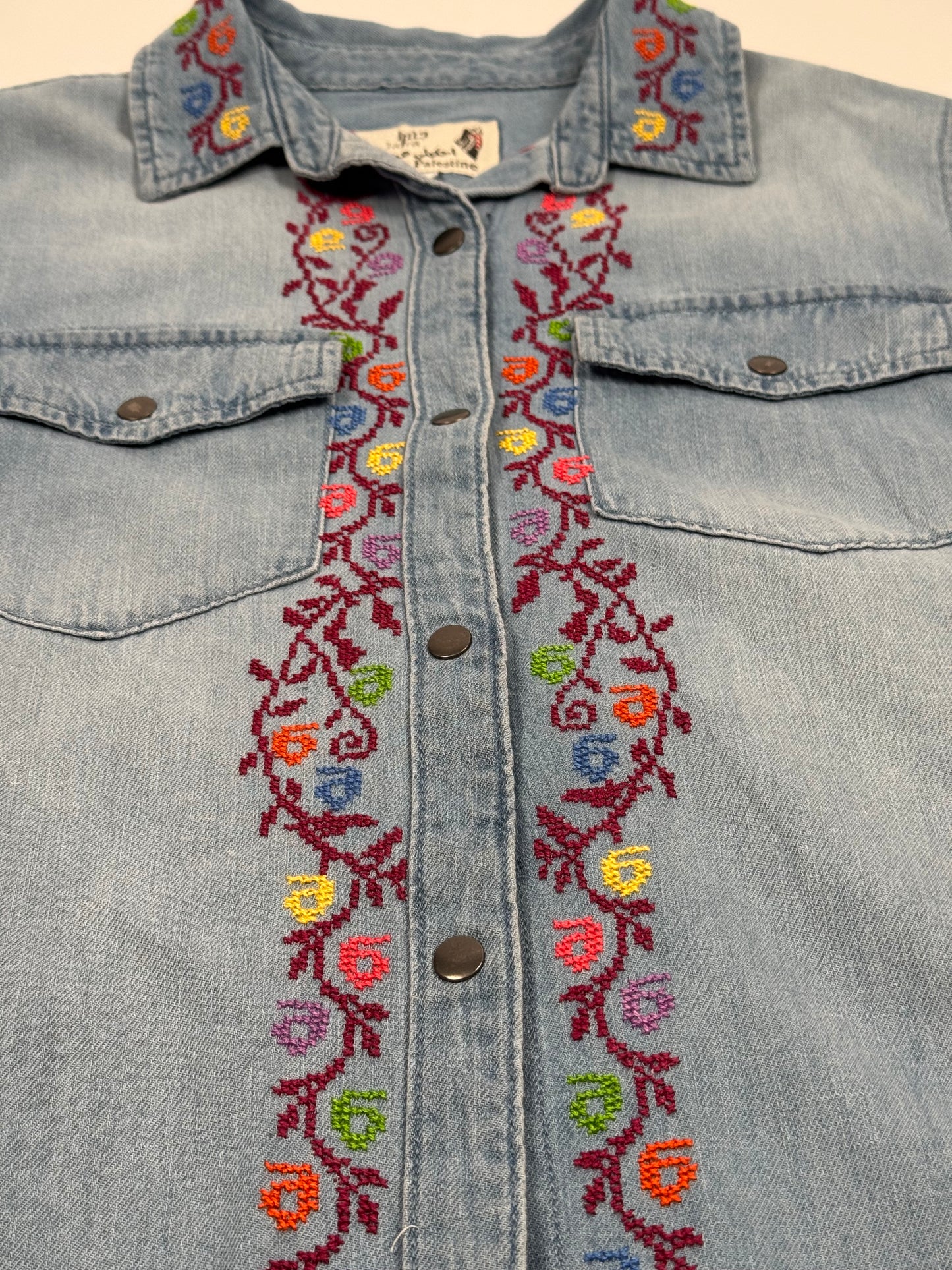 Embroidered Denim Shirt