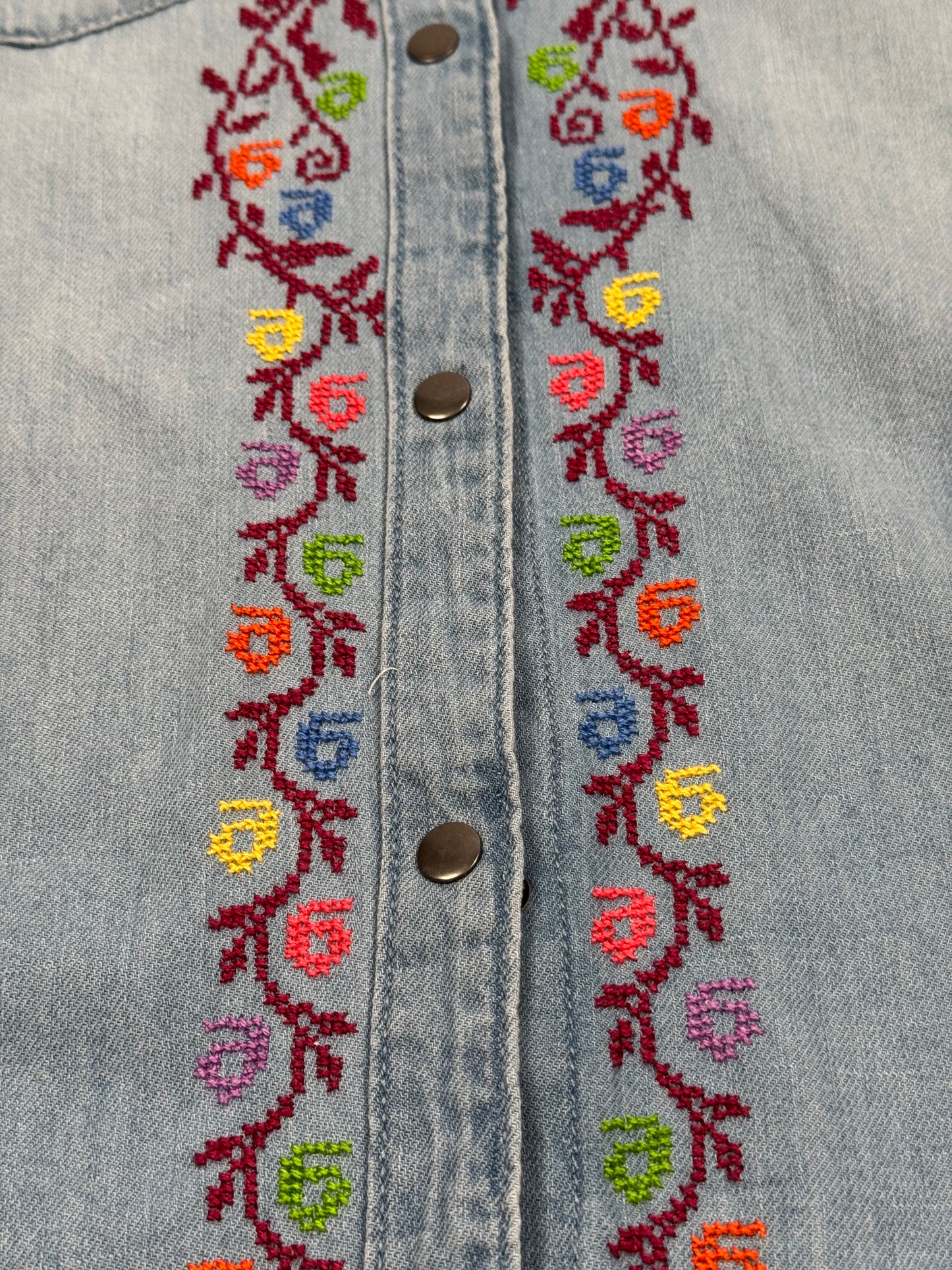 Embroidered Denim Shirt